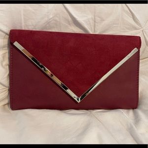 Aldo Burgundy Clutch new never used